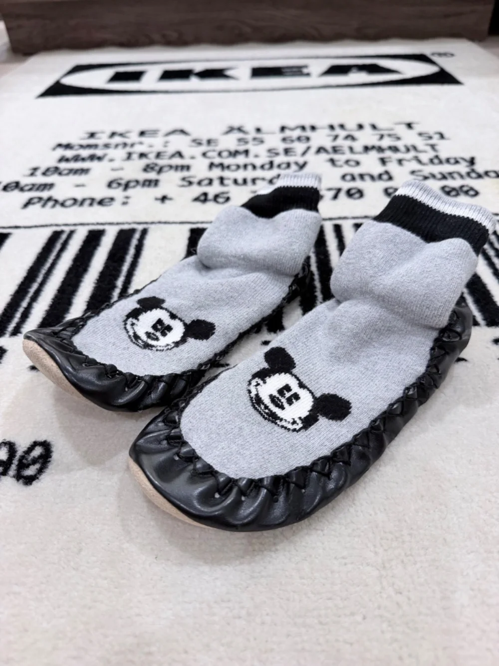 Disney Collection Mickey Logo Hanna Anderson UNISEX Kids Moccasins Slippers